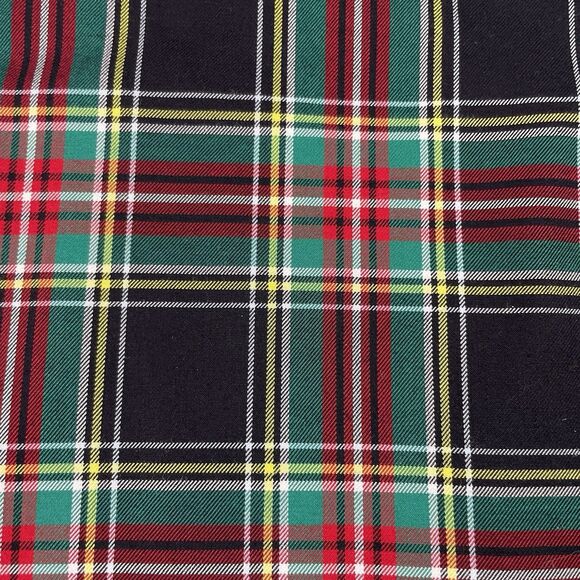 Lands' End Mens Button Down Long Sleeve Black Windowpane Plaid- M/T (15-15 1/2) - Picture 5 of 12